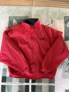 レッド ナイロンジャケット ジップアップ