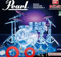 Pearl ドラムミニチュアコレクション2 ハイハット　スネア THRONE