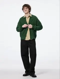 バレルレッグワークパンツ+EC(丈長め79.5cm) GU 3点セット