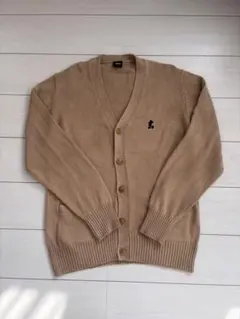 Disney ミッキー刺繍 ベージュカーディガン