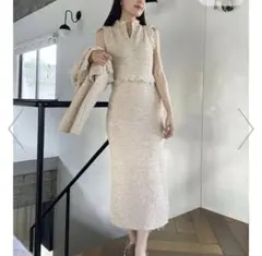 snidel ツイード ニットワンピース セットアップ