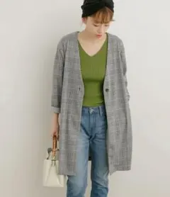 【サニーレーベル】V開きカットコーディガンのサムネイル