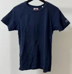 ハリウッドランチマーケット　ストレッチフライス　半袖Tシャツ　ネイビー