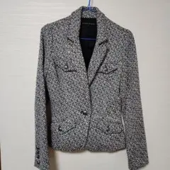 ツイード　テーラードジャケット 　セレモニー　入学　卒業式　古着