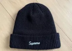 supreme ルーズゲージ ビーニー ニット帽 ブラック