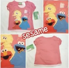 セサミストリート　Ｔシャツ　半袖　女の子　3T　95ｃｍ　ピンク　子供のサムネイル