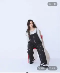 JEANASIS フロントZIPイージーサロペのサムネイル
