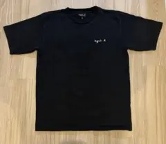 agnès b. メンズ ロゴ刺繍 コットン 半袖 Tシャツ