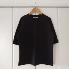 UNIQLO U/ユニクロ U エアリズムコットンオーバーサイズTシャツ 黒