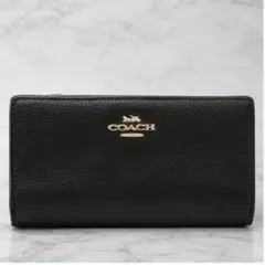 美品 COACH C金具 長財布 ブラック レザー 箱付 - メルカリ