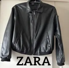 ZARA ブラック　レザージャケット 「USA S 」 （通常M L着用）