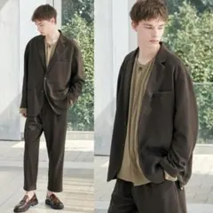 EMMA CLOTHES 梨地 ルーズリラックス セットアップ L