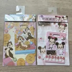ミニレターセット ディズニー ミッキー ミニー チップとデール