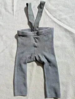 ブルーグレー サスペンダー付きレギンス10部丈