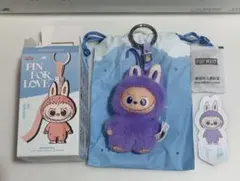 LABUBU ラブブ PIN FOR LOVE アルファベット T 紫