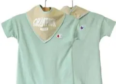 Champion ミントグリーン ロンパース 70cm 半袖