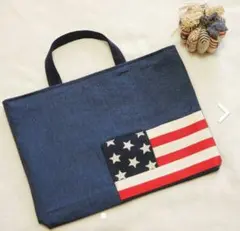 最終価格【sale】★星条旗柄レッスンバック