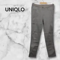 ユニクロ　チノパン　綿パン　スキニーシルエット　ロング丈　ウエストゴム　 L