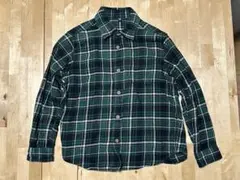 UNIQLOフランネルシャツキッズ120cmグリーン