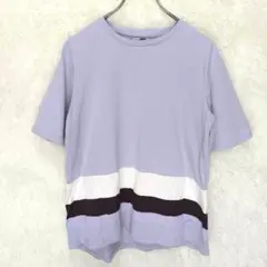 ゴールデンベア 半袖Tシャツ L ボーダー 切替 バイカラー 涼感 ゆったりのサムネイル