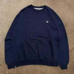 Champion スウェット ワンポイントロゴ オーバサイズ Lサイズ ネイビー