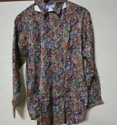 LA CHEMISERIE 花柄 長袖シャツ 紫系 メンズ