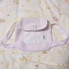 COMME CA ISMのフリース素材 ピンク ショルダーバッグ