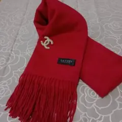 希少限定⭐LANVIN ランバン イタリア製 フリンジ 大判 マフラー ストール 希少限定⭐LANVIN ランバン イタリア製 フリンジ 大判 マフラー