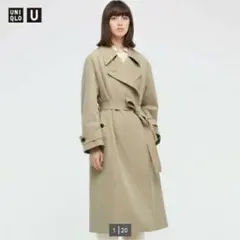 完売品2着　Uniqlo U、ユニセックス ベージュ、ブラック、トレンチコート SサイズとXSサイズ ユニクロ公式 | ブロックテックトレンチコート(メンズ)