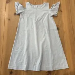 GU ライトブルー 肩出し　ワンピース 120cm