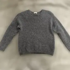 DES PRÉS フォックスカシミヤ クルーネックプルオーバー グレー