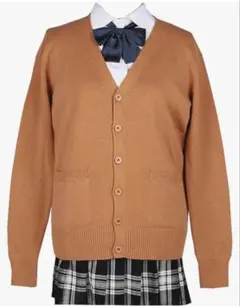 スクールカーディガン キャメル L
