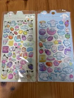 3D ぷくぷくシール 2枚セット シナモンロール ポチャッコ