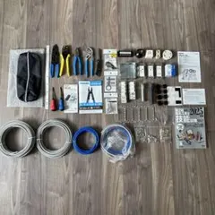 □大量1.5回超【完フルセット】第二種電気工事士 工具＆ケーブル＆器具 
