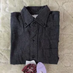 新品未使用　グレーのネルシャツ 新疆綿素材　M