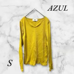 アズール　カットソー　Vネック　ストレッチ素材　オフィスカジュアル　シンプル