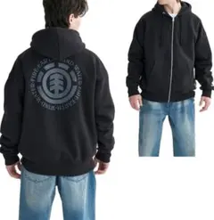 Element フルジップメンズ パーカー ゆったり ルーズ ビッグサイズ XL