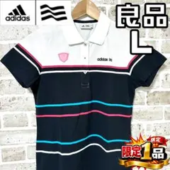 【早い者勝ち✨】アディダスゴルフ レディース 半袖 ポロシャツ L マルチカラーのサムネイル