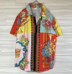 ★未使用品　派手　シャツ　総柄　柄シャツ　グラフィック　トップス　L　カラフル