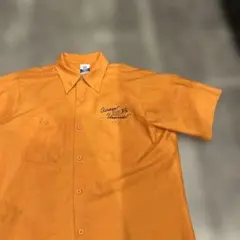 USA製 × RED KAP ワークシャツ 半袖 オレンジ M 古着