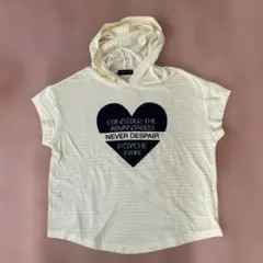 Lovetoxicフード付きロゴプリントTシャツ イエロー