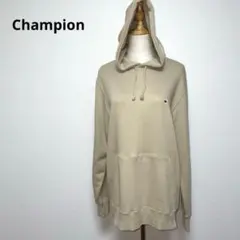 Champion チャンピオン ベージュ フード付き パーカー L