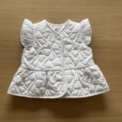 フリル付きキルティングダウンベスト 18-24ヶ月 90サイズ