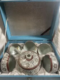 九谷焼　中国茶器セット 急須と湯呑み5個