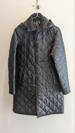 ラベンハム　ブラック サイズ38 キルティングジャケット フード付き