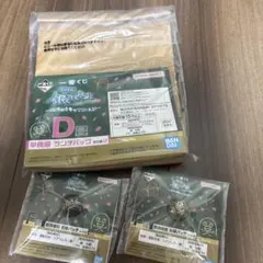 一番くじ 銀八先生 D賞　学食風ランチバッグ　F賞　校章バッヂ2個