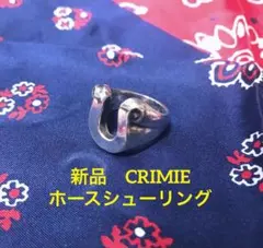 22時まで 新品未使用 CRIMIE ホースシューリング LARGE CRIMIE（クライミー）の「LETTER RIBBON HORSE SHOE SILVER RING