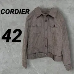 【古着】CORDIER レディース ジャケット ブラウン 秋冬