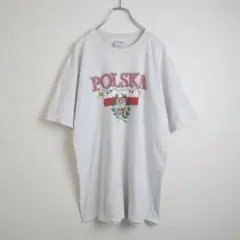 【USA製・霜降り】Tシャツ 古着 Lサイズ ポーランド 希少