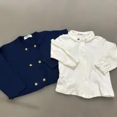 familiarカーディガン 110 ネイビー